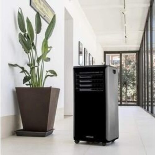 Aire acondicionado portátil 4 en 1 con aire acondicionado, calefacción, ventilación, función de deshumidificación 9000 BTU negro