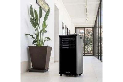 Aire acondicionado portátil 4 en 1 con aire acondicionado, calefacción, ventilación, función de deshumidificación 9000 BTU negro