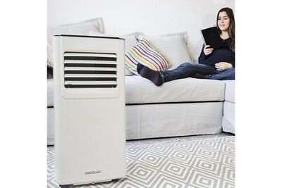 Aire acondicionado portátil 3 en 1 con funciones de aire acondicionado, ventilación y deshumidificación, 7000 BTU, color blanco