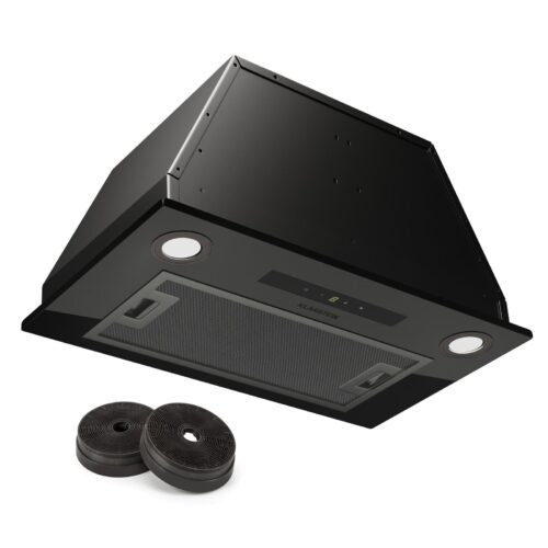 Campana extractora empotrada Klarstein de 52 cm, LED, 439 m³/h, min. negra