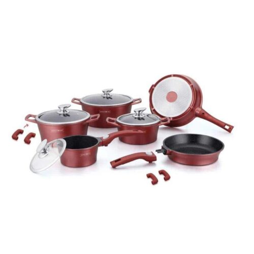 Juego de cocina de 6 piezas con encimera de mármol – Burdeos