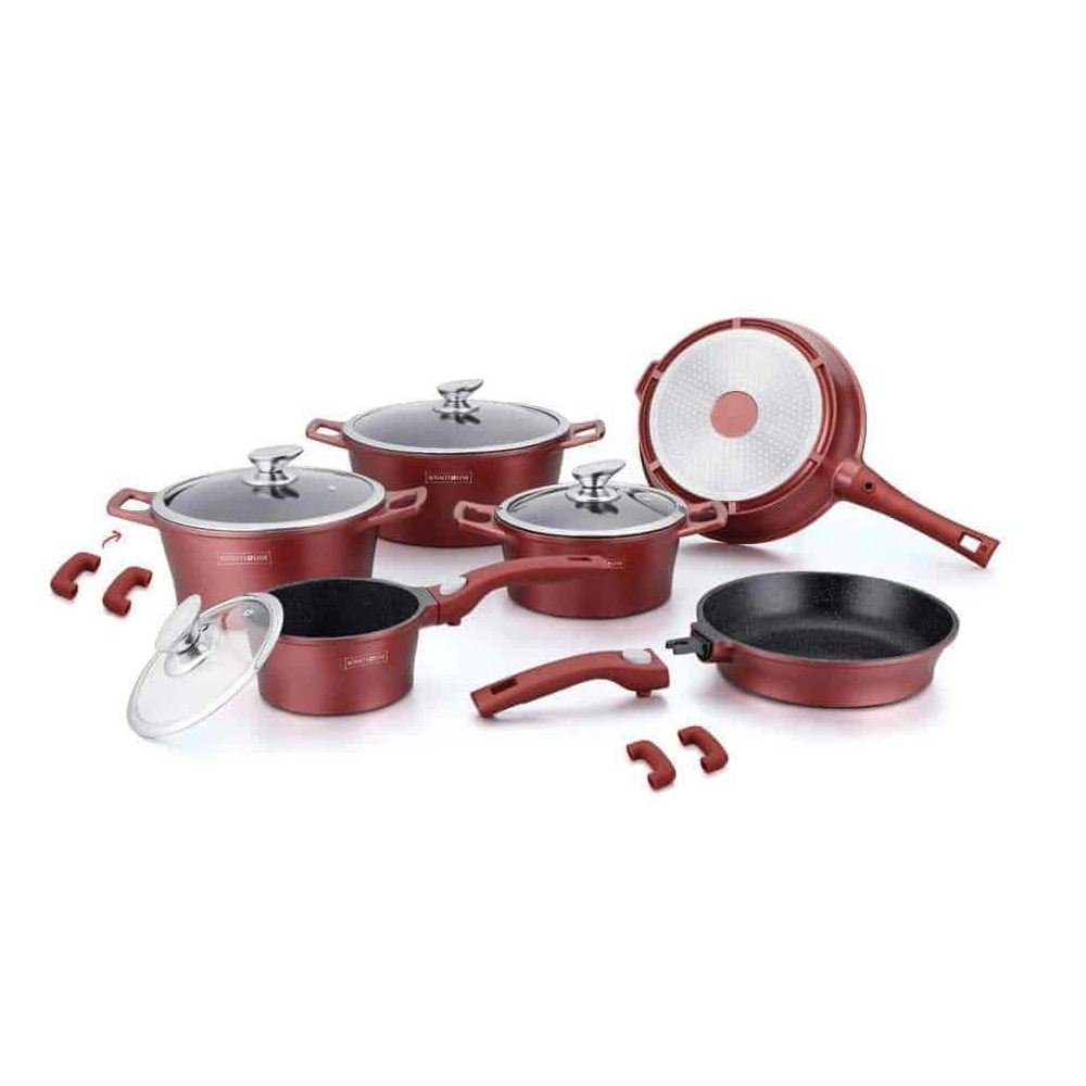 Juego de cocina de 6 piezas con encimera de mármol - Burdeos - Imagen de 3