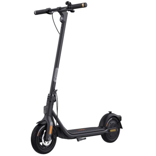 Patinete eléctrico Ninebot Segway KickScooter F2E de 800 W, color negro y gris, con intermitentes