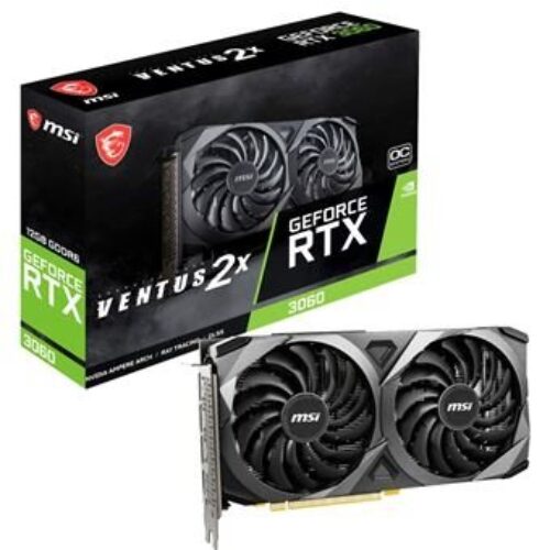 Tarjeta gráfica MSI GeForce RTX 3060 Ventus 2X 12GB OC Black