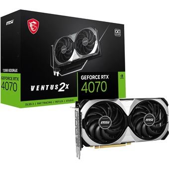 Tarjeta gráfica - MSI GeForce RTX 4070 Ventus 2X 12G OC - GDDR6X 12 GB