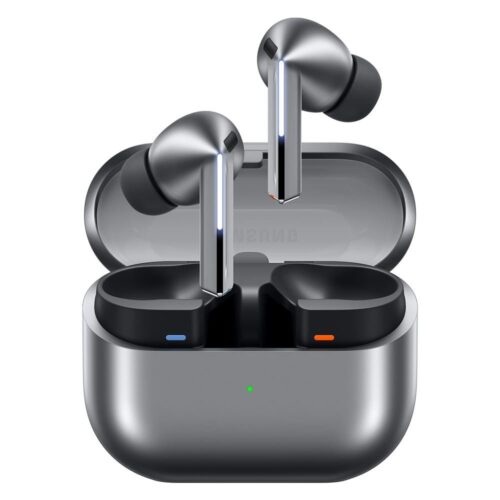 Auriculares inalámbricos Samsung Galaxy Buds3 Pro con Bluetooth y cancelación activa de ruido (plata)