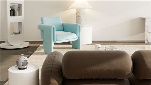 Altavoz conectado Hi-Fi Devialet Mania gris claro con estación de carga - Imagen de 12