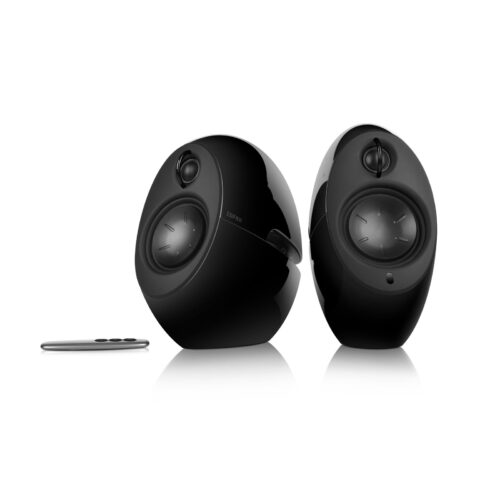 Altavoces Bluetooth Edifier Luna Eclipse e25HD negros. Se venden por pares.