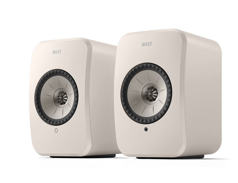 Altavoces Hi-Fi conectados KEF LSX 2 LT Pebble White, vendidos en pares