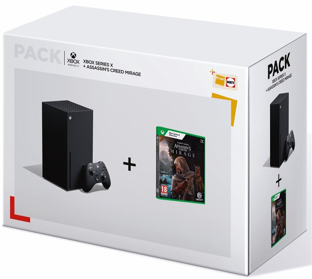 Paquete de consola Xbox Series X Black + Assassin's Creed Mirage Xbox