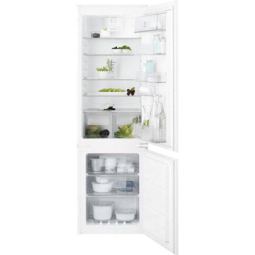 Refrigerador empotrado Electrolux Serie 600 KNT6TE18S de 254 L, color blanco, con congelador inferior