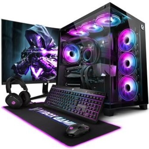 PC para juegos completa Vibox VII-120 • Pantalla de 27,165 Hz • Intel Core i9 10900F 5.2 GHz • Nvidia RTX 5070 12 GB • 32 GB de RAM • SSD NVMe M.2 de 1 TB • Fuente de alimentación de 700 W • Windows 11 • Wi-Fi
